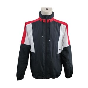 Nike Mens Woven Reissue NSW Jacket Black University Red Summit White S